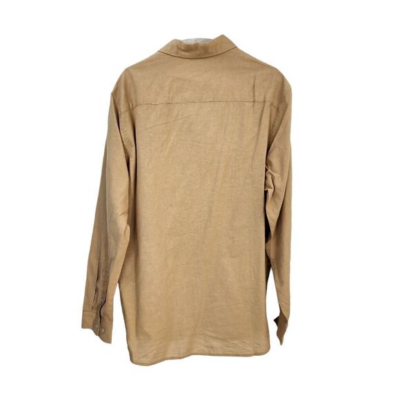 H&M Men's Linen Blend Regular Fit Button Down Shirt - L - Picture 5 of 7